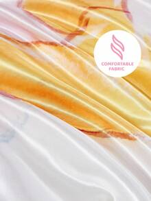 SHEIN X Care Bears 3 件套粉色可爱卡通熊床上用品套装，缎面面料，柔软透气，多种尺寸适合单人床/双人床/大号床/特大床，适用于卧室装饰