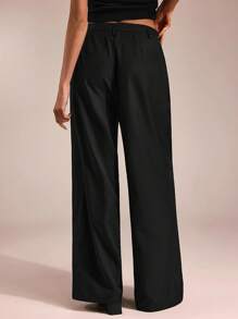 SHEIN Forever 21 Women Pants Business Casual Women Western Wear Women Wide Leg Pants Office Women Baggy Pants Professional Women Clothes Office Wear Grey Women Pants Loose Pants Women Slacks