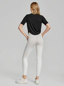 GLOWMODE Wool Knit Soft Knotted T-Shirt Casual Daily Baby Tee - Black - View 7