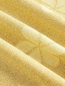 SHEIN MOD 女士时尚优雅浪漫抹胸修身毛衣裙 - 黃色 - 查看 5