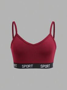 SHEIN Girlism Teen Girl 3pcs/Set Minimalist Letter Elastic Camisole Bralette Fall Winter - Multicolor - View 11