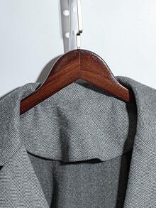 GlowEve CURVE Áo khoác blazer dệt họa tiết cỡ lớn vừa vặn - Nhiều màu - Xem 5