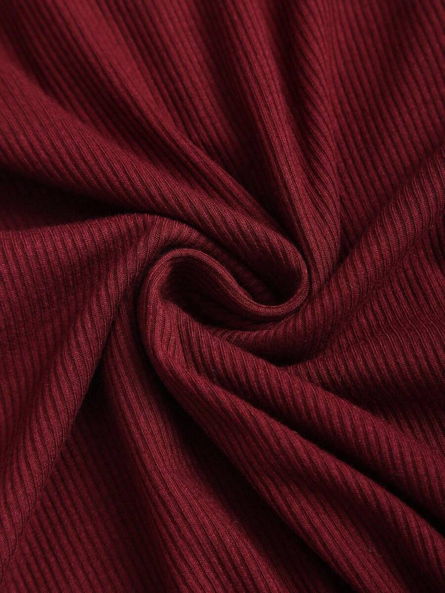 Sweetra Camiseta feminina de cor sólida com gola falsa  6