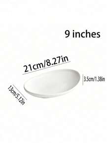 Cirelle Đĩa gốm sứ sâu hình bầu dục, Đĩa đựng cá trắng cao cấp, Đĩa đựng rau hình quả trứng thanh lịch, Đĩa đựng cơm, Đĩa đựng tráng miệng, Đĩa hấp, Bát đựng súp cho nhà bếp và bàn ăn | Bộ đồ ăn tối, Đĩa, Đĩa, Đĩa gốm, Đĩa trắng, Đĩa ăn tối - Nhiều màu - Xem 7