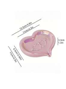 Zazumi 1 Buah Tempat Sabun Keramik Anti Selip Berbentuk Hati Warna Pink untuk Hari Valentine, Ulang Tahun, Pernikahan, Dekorasi Kamar Mandi Romantis, Ide Hadiah, Aksesori Rumah, Perlengkapan Mandi, Hadiah untuknya, Organizer Meja Rias - Berwarna merah muda - View 3