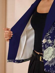 Glamance Pati Paints Áo khoác Blazer họa tiết in thường ngày dành cho nữ, phù hợp cho mùa thu/đông, mùa tựu trường, ngày nhà giáo, áo khoác ngoài nhẹ - Nhiều màu - Xem 6