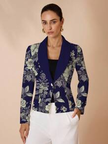 Glamance Pati Paints Áo khoác Blazer họa tiết in thường ngày dành cho nữ, phù hợp cho mùa thu/đông, mùa tựu trường, ngày nhà giáo, áo khoác ngoài nhẹ - Nhiều màu - Xem 3