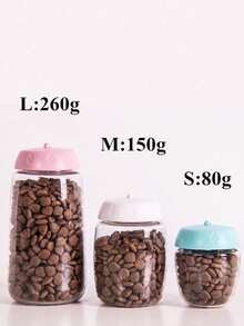 1pc Portable Pet Food Container With Hanging Rope, Suitable For 80g/150g/260g Capacity - Multicolor - View 1