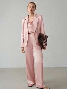 MOTF PREMIUM STRUCTURED SINGLE BUTTON BLAZER - Baby Pink - View 6