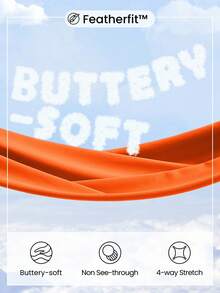 GLOWMODE FeatherFit™運動內衣和8英寸短褲套裝，背部帶綁帶運動內衣背心和高腰側口袋運動車手短褲，適用於低衝擊度瑜伽日常跑步健身夏季訓練 - Orange Ignite - 查看 5