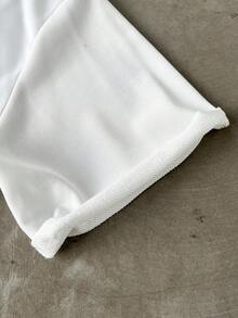 Manfinity Roghcode Men's Casual Cherry Letter Print Short Sleeve T-Shirt, Summer - White - View 7