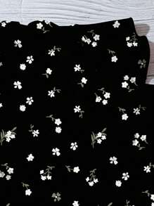 EMERY ROSE Damen Große Größen Urlaubs Blumen Muster Knopfleiste Rüschen Saum Lässig Bluse Hemd, geeignet für Sommer Ditsy Blumen Top Blumen Blusen für Damen Damen Lässig Tops Blumen Hemd - Verschiedenfarbig - Übersicht 5