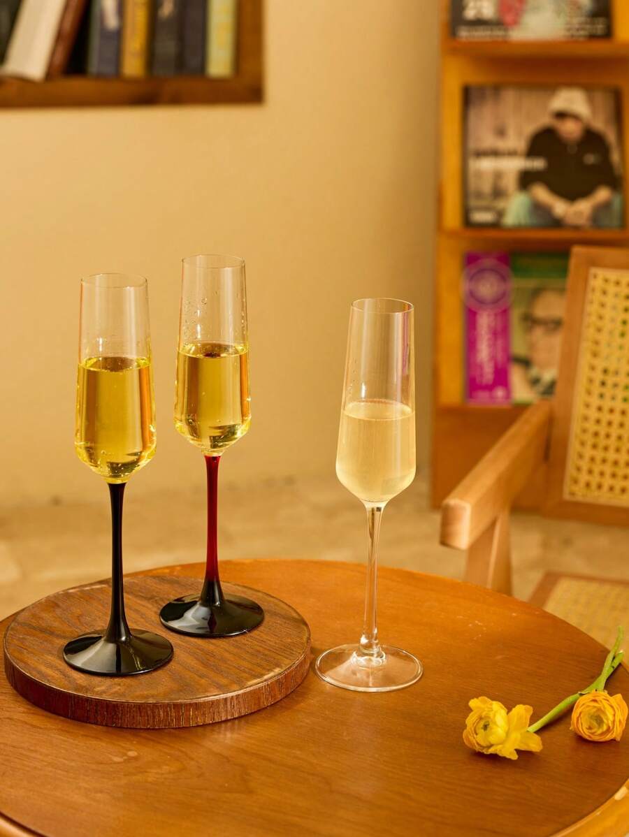 Cirelle 精美玻璃高脚香槟杯，时尚苏打水和鸡尾酒杯，葡萄酒杯，果汁和冷饮杯，节日礼物，纪念品 | 葡萄酒杯，葡萄酒杯，饮酒杯