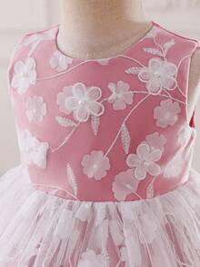 Glamorique Kids Nuevo estilo de vestido de fiesta de jacquard para niñas, adecuado para fiestas, salidas y ocasiones de primavera/otoño/invierno - Multicolor - Ver 6