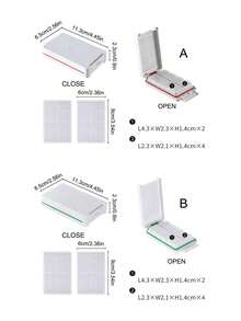 Madebyblanc 1pc/2pcs（A-红色）和（B-绿色）药盒-便携式药物分配器和储存盒，迷你每日三餐便携式密封药片和胶囊分类盒 - 彩色 - 查看 3