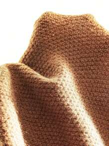 Franclia 女士休闲百搭纽扣针织开衫 - 鏽棕色 - 查看 7