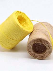 1 件拉菲草纱线手工钩编可折叠帽袋、波西米亚风海滩夏季草帽、DIY 手工编织线、时尚丝带绳、钩编渔夫帽、手工折叠拉菲草太阳帽、波西米亚风配饰 - 彩色 - 查看 6