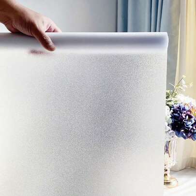 1 Rollo de Película de Ventana Esmerilada - Película de Vidrio Removible con Estática - Protección UV para Oficina, Sala de Reuniones, Baño, Sala de Estar