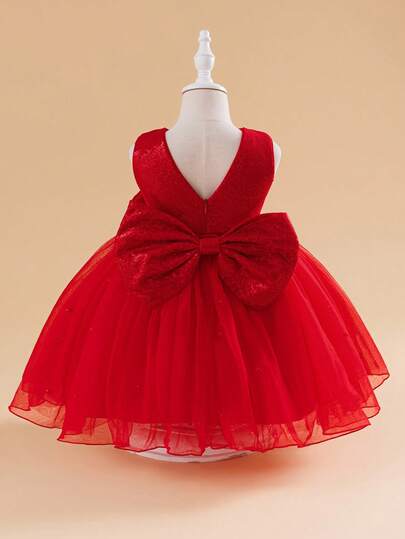 Glamorique Kids Christmas Young Girl Dresses, Party Dresses, New Year's Dresses, Christmas Children's Dance Dresses, Little Girl Princess Dresses, Red Sequined Pearl Dresses, Red Tulle Tutu Dresses, Dresses With Large Bows At The Back, Stage Performance Dresses, Middle Eastern-Style All-Season Dresses, Birthday Party Dresses, Carnival Dresses.