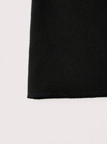 Modelyn Plus Size Solid Color Button Decor Elegant Fashion Skirt