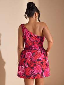 SHEIN BAE Plus Size Women's Spring Summer Casual Elegant Waist Hollow Tie Dress, Bodycon Beach Vacation Dress, Vacation Dress With Multiple Pleats Asymmetric Dress, Graduation Dress,Beach Outfits For Woman/Fall/Winter Women Clothes/Wedding Guest Dress  Plus Size/Halloween Plus Size/Hoco Dressses/Christmas/Night Out/Birthday Dresses For Women/Dresses For Women Elegant/Western Wear Women/Going Out Outfits