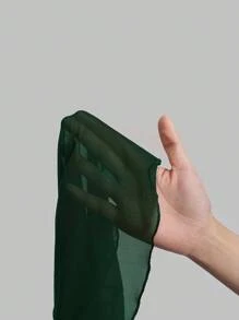 Ontre Stockholm Style, Women's Teacher Outfit, Autumn Clothing, High Collar Turtleneck Knit Top, Elegant Autumn/Winter Blouse, Mesh Long Sleeve Shirt, Business Casual Women's Basic Top - Dark Green - View 8