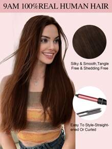 9AM Hair Brown Wear And Go Glueless Wigs Human Hair Pre Cut 26 Inch 5x6 Chocolate Brown Straight Glueless Wig Human Hair Pre Plucked Bleached Knots #4 Dark Brown Lace Closure Wigs 180 Density For Women Winter Christmas Halloween Costumes Autumn Outfits Women Fall Outfits