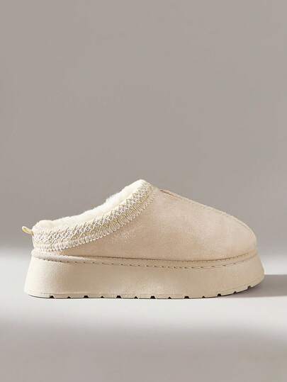 Solecia Women's Casual Thick Sole Slip-On Snow Boots For Winter For Christmas