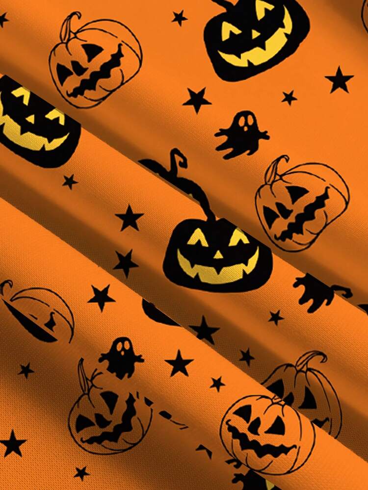 SHEIN X Care Bears 大码熊和南瓜印花圆领运动衫 - 白色 - 查看 6