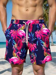 Manfinity Swimmode Short Black Animal Print Beach Shorts For Men With Bright Flamingo Pattern And Pockets Men Flamingo Swim Shorts Pink Swim Trunks Tropical Swim Trunks Men Men Floral Swim Trunks Pink Flamingo Swim Trunks Mens Flamingo Shorts Pink Men Swim Trunk Pink Flamingo Swim Shorts Pink Men Swim Trunks Men Flamingo Swim Trunks