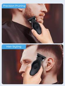 Teckwe Hair Trimmer 0mm Zero Gapped Carving Clipper For Men, With Razor Lubricant Bottle, Professional Haircut Machine Electric Rechargeable Hair Trimming Machine Barber Trimmer Hair Beard Shaver - Black - View 2