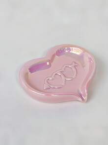 Zazumi 1 Buah Tempat Sabun Keramik Anti Selip Berbentuk Hati Warna Pink untuk Hari Valentine, Ulang Tahun, Pernikahan, Dekorasi Kamar Mandi Romantis, Ide Hadiah, Aksesori Rumah, Perlengkapan Mandi, Hadiah untuknya, Organizer Meja Rias - Berwarna merah muda - View 4