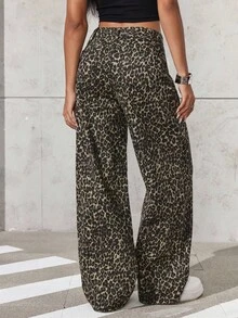 EMERY ROSE Quần Jeans Denim Họa Tiết Da Báo Thường Ngày Cho Nữ - Nhiều màu - Xem 2