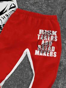 SHEIN Bộ 3 áo thun cổ tròn in hình mắt cá tính, in khẩu hiệu thời trang, in ký hiệu đô la và quần ống loe cho bé trai, phù hợp cho mùa hè - Nhiều màu - Xem 6