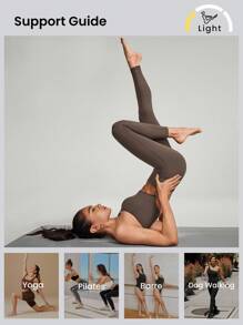 GLOWMODE 24英寸featherfit™ Peekaboo不對稱剪裁單寧玩偶裝,低衝擊瑜伽日常使用 - 肉桂靈感 - 查看 5