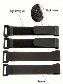 10/30/50 Reusable Cable Ties With Hook  Loop Fasteners  Nylon Cord Organizer For Wires, Cables, And Storage - Multicolor - View 4