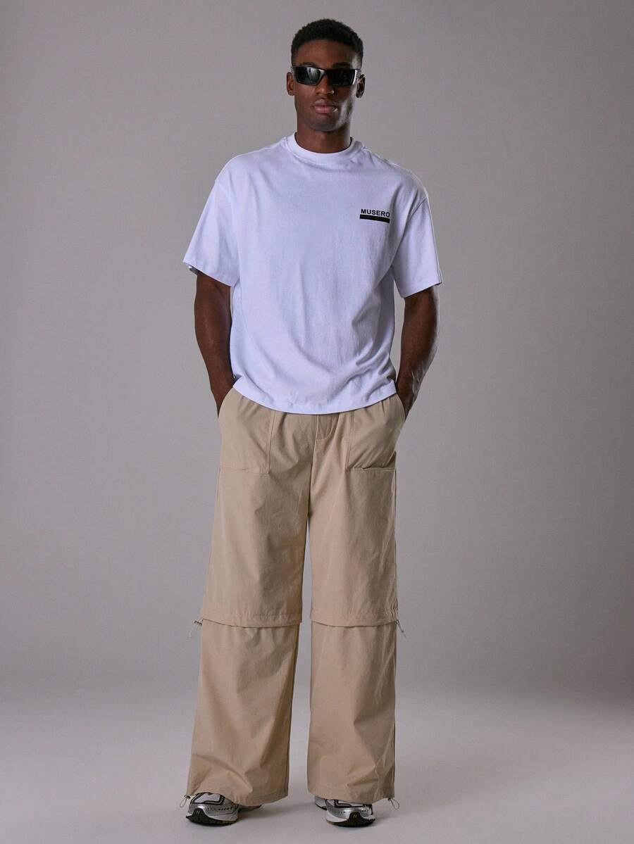 Musero Extreme Baggy Oversized Layered Bungee Cord Trousers Pants Fall/SPRING SUMMER - Khaki - View 1