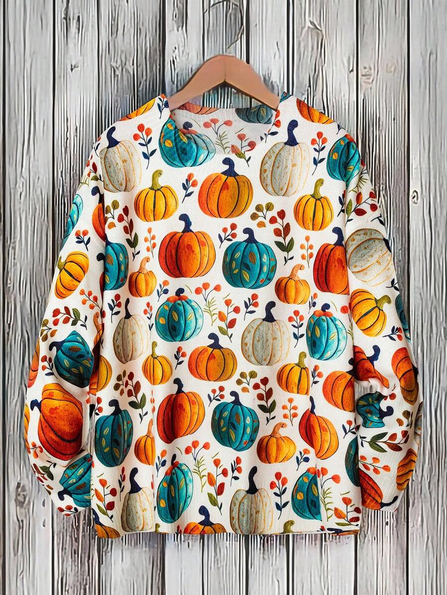 Linhara Suéteres de talla grande para Halloween - Multicolor - Ver 1