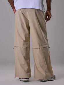 Musero Extreme Baggy Oversized Layered Bungee Cord Trousers Pants Fall/SPRING SUMMER - Khaki - View 4