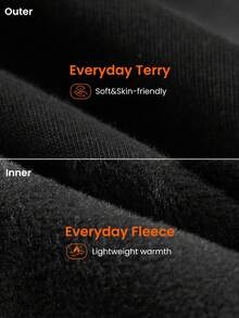 GLOWMODE Cotton-Blend Fleece Loose Fit Banana Silhouette Pocket Joggers Pants Fall Winter - Black - View 3