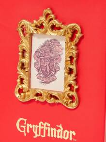 HARRY POTTER X SHEIN Book Shaped Foil Printed Box Design Shoulder Bag - Red - View 3