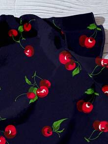 EMERY ROSE Áo cánh tối giản họa tiết quả anh đào cỡ lớn dành cho nữ, phù hợp cho mùa hè - Nhiều màu - Xem 4