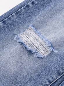 Sparklyn Tween Girls' Distressed Boyfriend Jeans, Retro American Style Loose Fit Wide Leg Casual Denim Pants, Blue Tween Girl' Retro Washed Denim Wide Leg Jeans, Classic All-Match Versatile Design Tween Girls Baggy Jeans For Kids Y2k Jeans Kids Wide Leg Jeans Kids Flare Jeans For Girls Wednesday Addams Y2k Baggy Jeans Girls Wide Leg Jeans Girls Ripped Jeans Tween Girls Distressed Denim Fall Winter