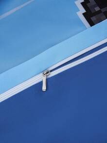 GODZILLAxKONG X SHEIN 3pcs Cartoon Pattern Bedding Set, Soft, Breathable And Warm, Suitable For Single/Double/Queen/King Size Beds, Great For Children,Dinosaur For Bedroom Decor