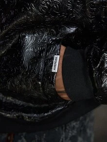 AXEPEAK Men's Woven Fashion Long Sleeve Jacket, Fall, Winter, Grunge - Black - View 8