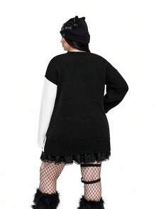 Whyspr Goth Punk Gothic Halloween Skull Plus Size Sweaters Goth Clothes Emo Clothes For Women Women Sweater Skull Sweater Halloween Sweater Halloween Winter Fall Autumn