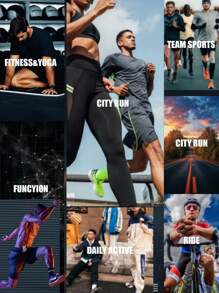 Manfinity Acti Log 男士休闲运动健身跑步半拉链连帽卫衣压缩衣 - 黑色 - 查看 3