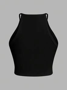 SHEIN Essnce 大码女式夏季休闲修身吊带背心 3 件装，夏季女装，可爱夏季上衣，短款女式上衣，女式背心，黑白，Y2K，雏菊，吊带 3 件装 - 彩色 - 查看 3