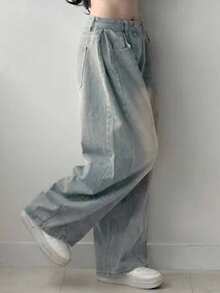 DAZY Jeans de mezclilla casual con bolsillos para mujer - Azul - Ver 6