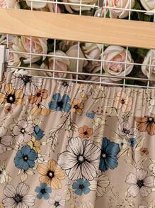 EMERY ROSE Quần ống rộng cạp chun in họa tiết hoa cỡ lớn cho nữ - Nhiều màu - Xem 3